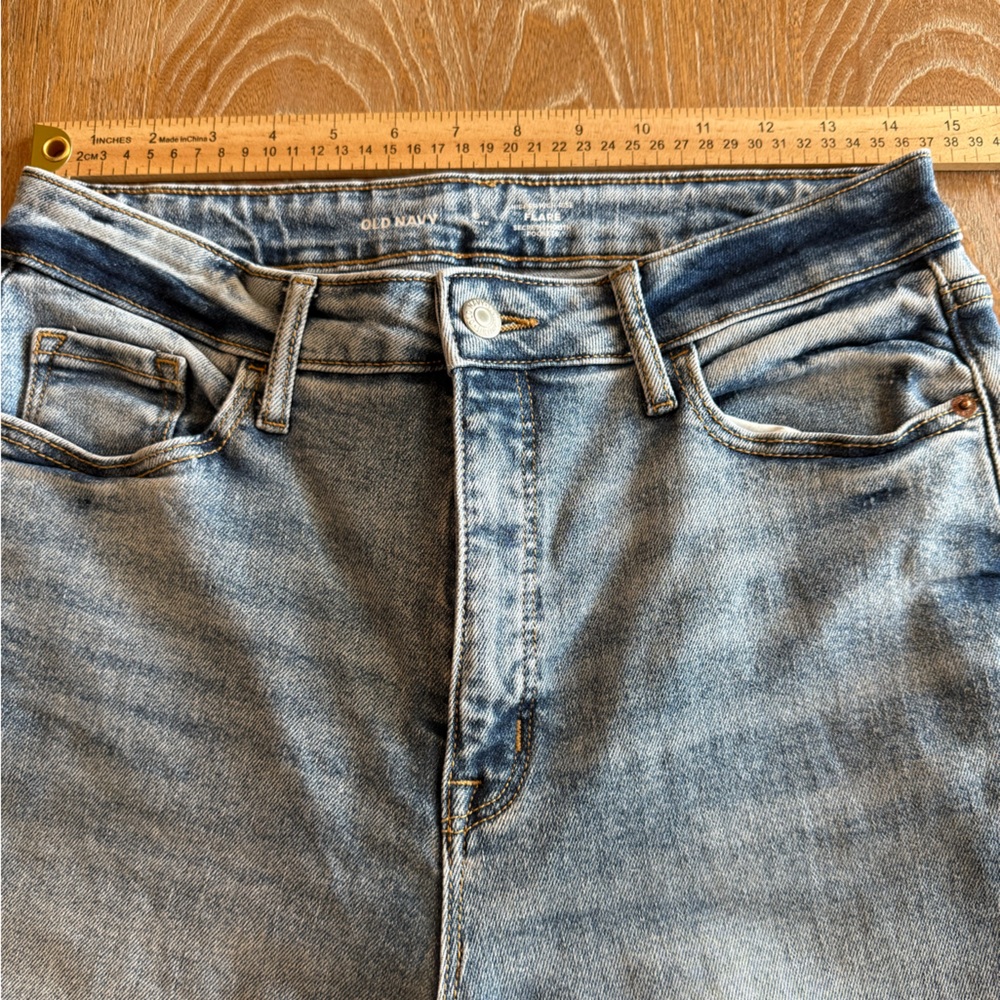 OLD NAVY Higher High-Rise Flare Women’s Blue Jeans Secret Smooth Pockets Sz 8P - Picture 8 of 14